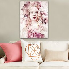 Репродукция на холсте Розовая девушка цена и информация | Настенные деревянные декорации | hansapost.ee