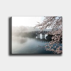 Репродукция на холсте Туманный мост через озеро цена и информация | Репродукции, картины | hansapost.ee