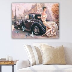 Репродукция Женщина и автомобиль цена и информация | Настенные деревянные декорации | hansapost.ee