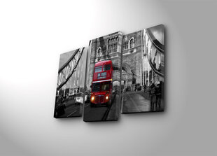 Kolmeosaline reproduktsioon Punane buss Londonis цена и информация | Репродукции, картины | hansapost.ee