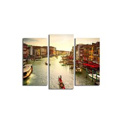 Репродукция из трех частей Венеция цена и информация | Настенные деревянные декорации | hansapost.ee