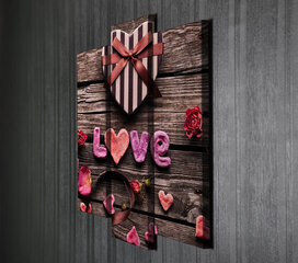 Репродукция из трех частей Love цена и информация | Настенные деревянные декорации | hansapost.ee