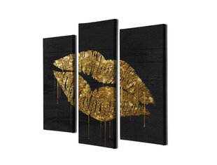 Kolmeosaline reproduktsioon Kuldne suudlus цена и информация | Репродукции, картины | hansapost.ee