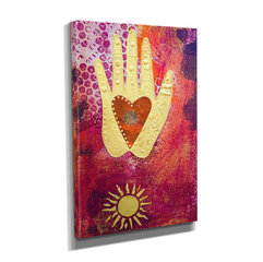Репродукция на холсте Сердце с солнцем цена и информация | Настенные деревянные декорации | hansapost.ee