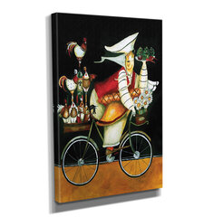 Репродукция на холсте Повар на велосипеде цена и информация | Настенные деревянные декорации | hansapost.ee