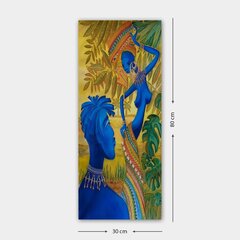 Репродукция Синие силуэты цена и информация | Настенные деревянные декорации | hansapost.ee
