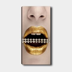 Репродукция Золотые губы с жемчугом цена и информация | Настенные деревянные декорации | hansapost.ee