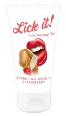 Veini-maasikageel Lick it!, 50 ml hind ja info | Massaažiõlid | hansapost.ee