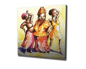 Репродукция Танцующие африканки цена и информация | Настенные деревянные декорации | hansapost.ee
