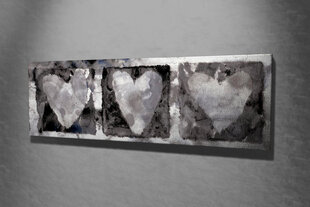 Репродукция Серые сердечки цена и информация | Настенные деревянные декорации | hansapost.ee
