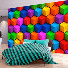 Fototapeet - Colorful Geometric Boxes hind ja info | Fototapeedid | hansapost.ee