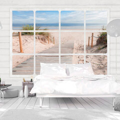 Fototapeet - Window & beach hind ja info | Fototapeedid | hansapost.ee