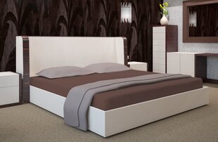 Kummiga voodilina Jersey 140x200cm, pruun Ühevärviline voodilina; hind ja info | Voodilinad | hansapost.ee