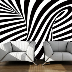 Fototapeet - optical art: black and white hind ja info | Fototapeedid | hansapost.ee