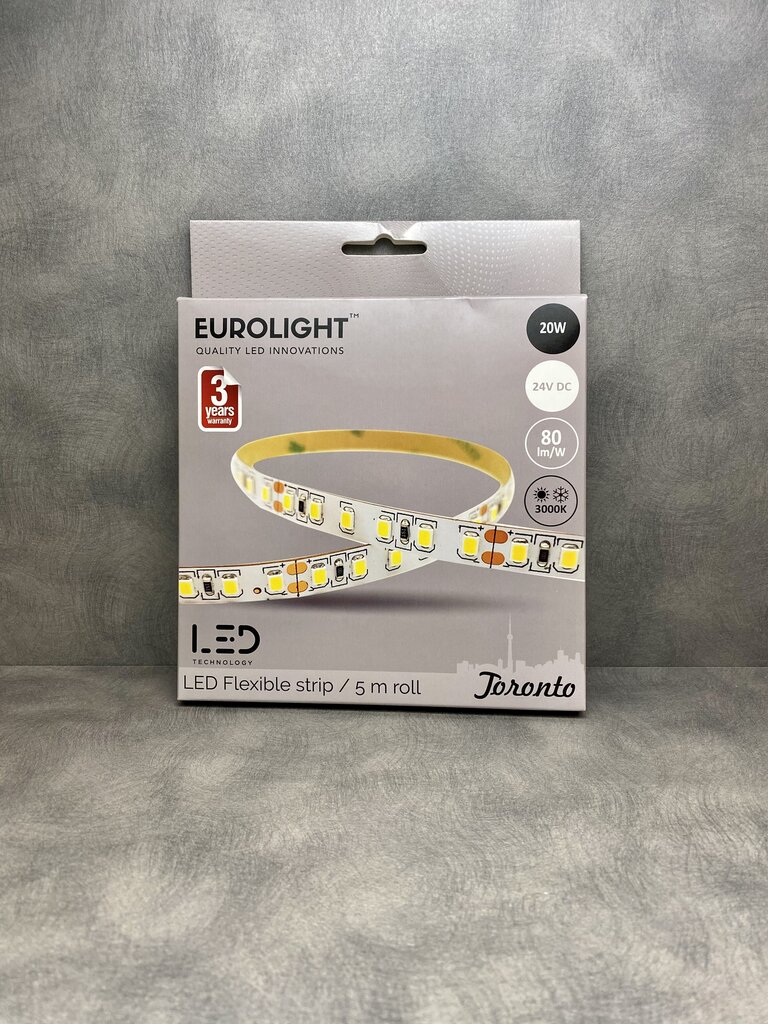 LED riba Eurolight Toronto 5m 120LED/m IP20 3000K цена и информация | Valgusribad ja LED ribad | hansapost.ee