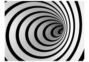 Fototapeet - Black and white 3D tunnel hind ja info | Fototapeedid | hansapost.ee