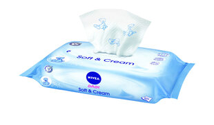 Влажные салфетки для младенцев Nivea Baby Soft & Cream, 63 шт цена и информация | Ватная продукция, влажные салфетки | hansapost.ee