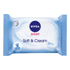 Niisked salvrätikud imikutele Nivea Baby Soft & Cream 63 tk hind ja info | Salvrätikud, vatitikud ja vatipadjad | hansapost.ee