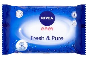Niisked salvrätikud imikutele Nivea Fresh & Pure 63 tk hind ja info | Salvrätikud, vatitikud ja vatipadjad | hansapost.ee