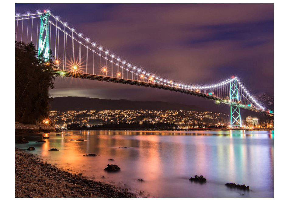 Fototapeet - Lions Gate Bridge - Vancouver (Canada) hind ja info | Fototapeedid | hansapost.ee