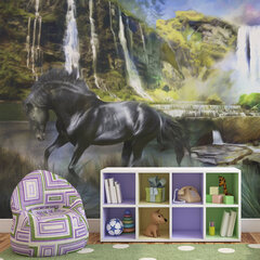 Fototapeet - Horse on the background of sky-blue waterfall hind ja info | Fototapeedid | hansapost.ee