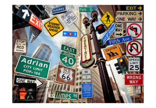 Fototapeet - New York signposts hind ja info | Fototapeedid | hansapost.ee