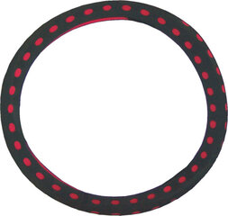 Roolikate, must/punane, 370-390 mm hind ja info | Roolid ja roolikatted | hansapost.ee