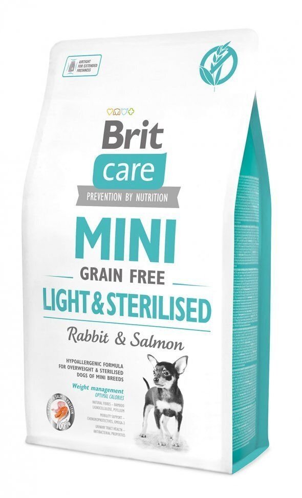 Brit Care Mini Light & Sterilised teraviljavaba koeratoit 2 kg цена и информация | Koerte kuivtoit ja krõbinad | hansapost.ee