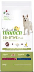 Kuivtoit koertele hobuselihaga Natural Trainer Sensitive Plus keskmist ja suurt tõugu koertele, 12 kg hind ja info | Koerte kuivtoit ja krõbinad | hansapost.ee