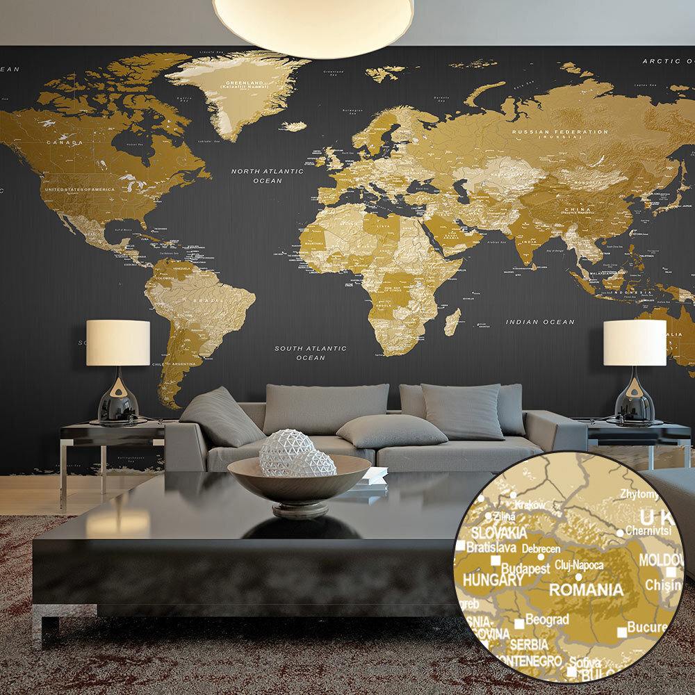 XXL fototapeet - World Map: Modern Geography II hind ja info | Fototapeedid | hansapost.ee