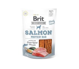 Brit Jerky Salmon Protein Bar Snack närimismaius koertele 80g цена и информация | Лакомства для собак | hansapost.ee