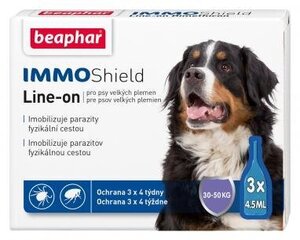 Beaphar Immo Shieldi tilgad suurtele tõukoertele (alates 30 kg) puukide, kirpude ja putukate vastu hind ja info | Vitamiinid ja parasiiditõrje | hansapost.ee