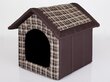 Maja-pesa Hobbydog R4 ruuduline, 60x55x60 cm, pruun hind ja info | Pesad, asemed | hansapost.ee