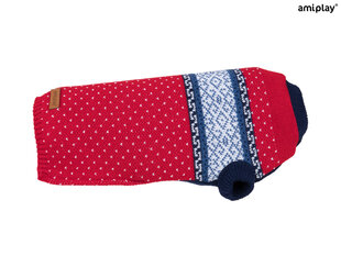 Amiplay свитер для собаки Bergen Red, 23 см цена и информация | Одежда для собак | hansapost.ee