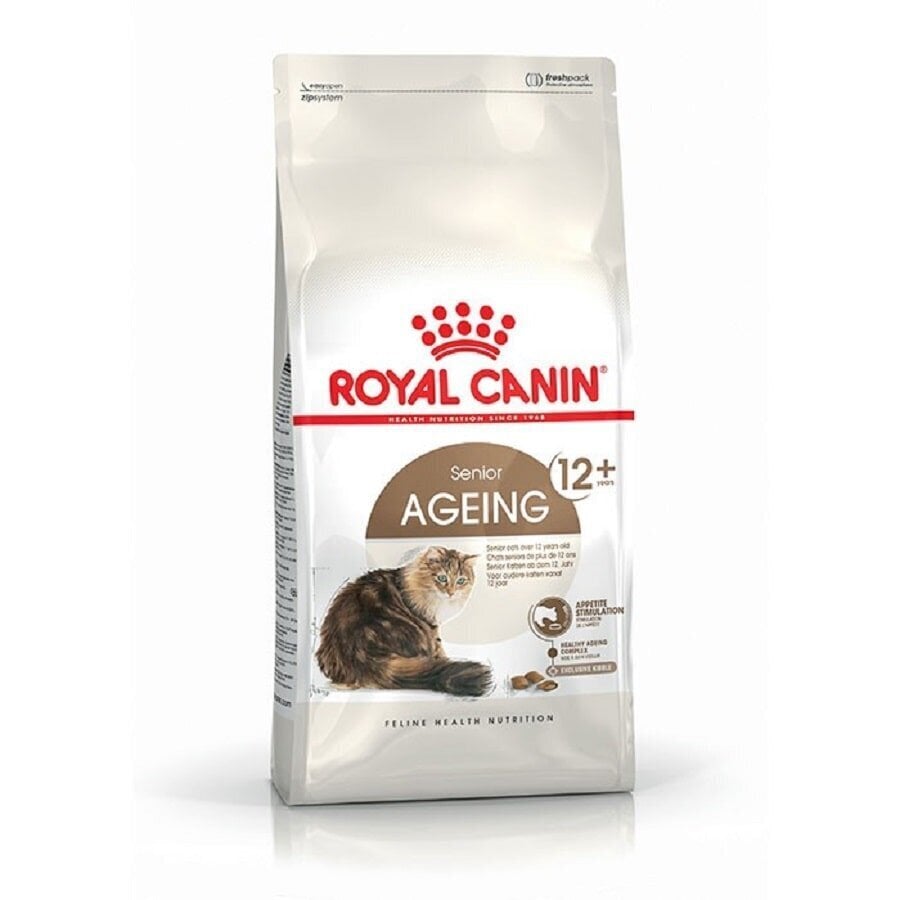 Royal Canin Ageing +12 kassitoit üle 12-a kassidele, 2 kg hind ja info | Kassi kuivtoit ja kassikrõbinad | hansapost.ee