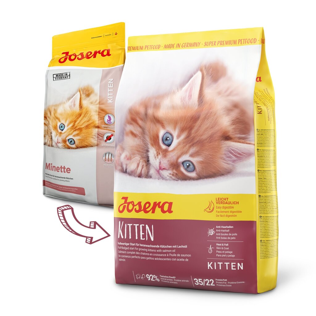 Kuivtoit kassipoegadele Josera Kitten, 2 kg hind ja info | Kassi kuivtoit ja kassikrõbinad | hansapost.ee
