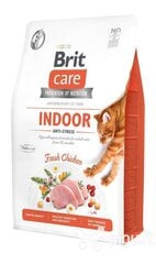 Brit Care Cat Grain-Free Indoor Anti-Stress полноценный корм для кошек 2кг цена и информация | Сухой корм для кошек | hansapost.ee