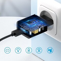 USB-зарядное устройство Choetech Quick Charge 3.0 Quick Charge 3.0 18Вт 3A, черное (Q5003) цена и информация | Зарядные устройства для телефонов | hansapost.ee