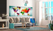 Maal - World Map: Green Vignette hind ja info | Seinapildid | hansapost.ee