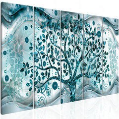 Maal - Tree and Waves (5 Parts) Blue hind ja info | Seinapildid | hansapost.ee