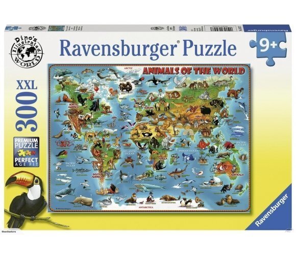 Pusle Ravensburger Loomad kogu maailmas, 300-osaline, 13257 цена и информация | Pusled lastele ja täiskasvanutele | hansapost.ee