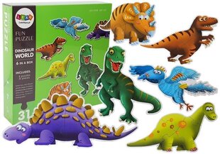 Головоломка Мир динозавров 6 животных 31 ч. цена и информация | Пазлы | hansapost.ee