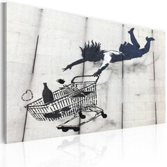 Maal - Falling woman with supermarket trolley (Banksy) цена и информация | Картины, живопись | hansapost.ee