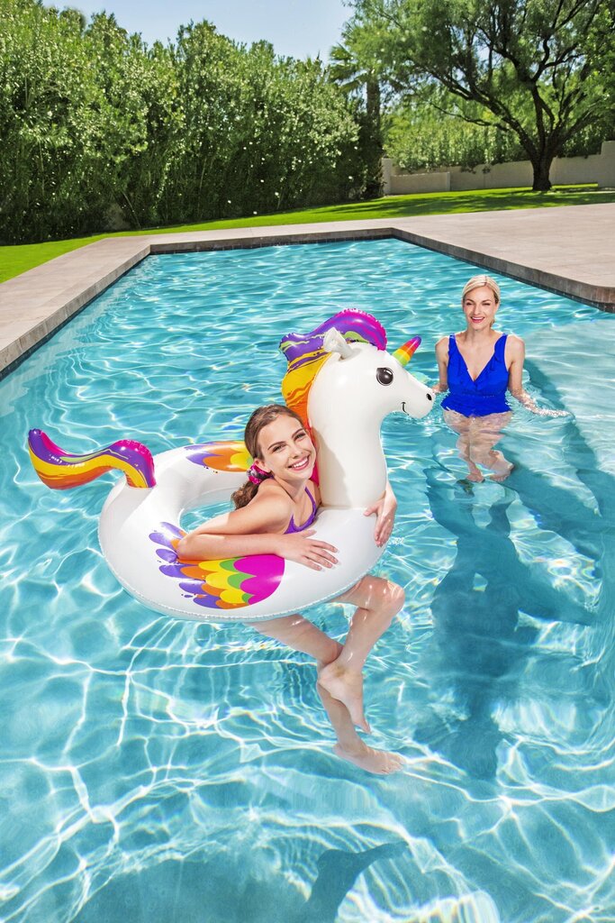 Ujumisrõngas Bestway Fantasy Unicorn, valge hind ja info | Täispuhutavad veemänguasjad ja ujumistarbed | hansapost.ee