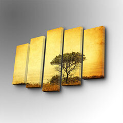 Репродукция из пяти частей Дерево цена и информация | Настенные деревянные декорации | hansapost.ee