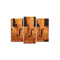 Kolmeosaline reproduktsioon Viiulid цена и информация | Настенные деревянные декорации | hansapost.ee