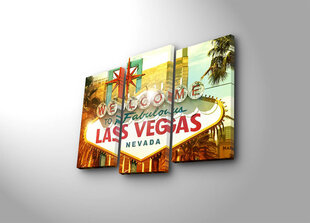 Kolmeosaline reproduktsioon Las Vegas цена и информация | Настенные деревянные декорации | hansapost.ee