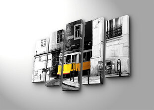 Репродукция из пяти частей Трамвай в городе цена и информация | Репродукции, картины | hansapost.ee