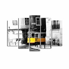 Репродукция из пяти частей Трамвай в городе цена и информация | Настенные деревянные декорации | hansapost.ee