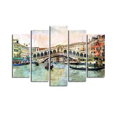 Репродукция из пяти частей Венеция цена и информация | Настенные деревянные декорации | hansapost.ee